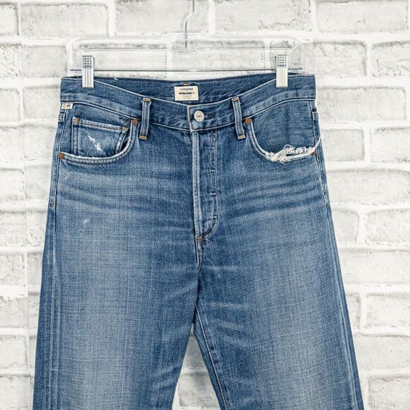 Citizens of Humanity Premium Vintage Cora Crop Undone Hem Jeans sz 26 - Picture 9 of 12